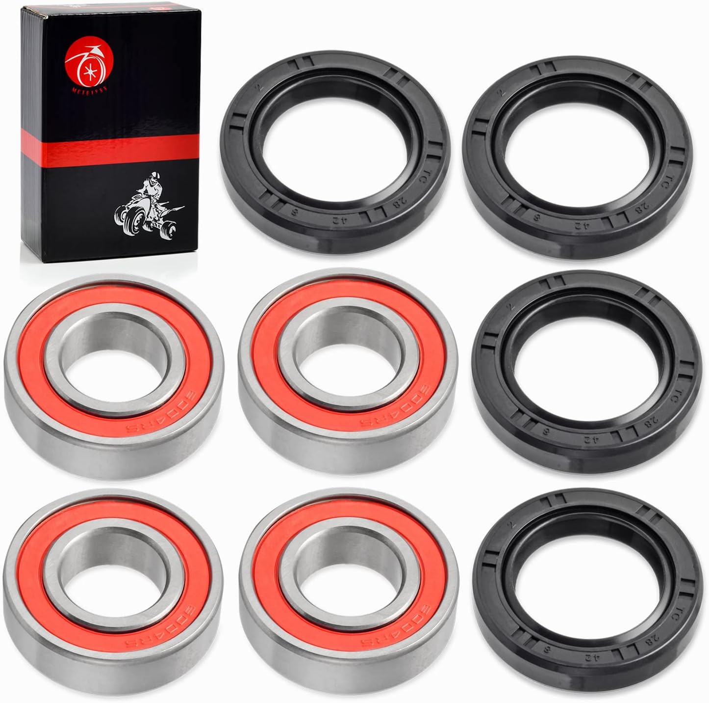 Front Wheel Bearings and Seals Kit For HONDA Recon 250 TRX250TE TRX250TM 1997-2018 TRX200D 1990-1997 TRX350TE TRX350TM 2000-2006