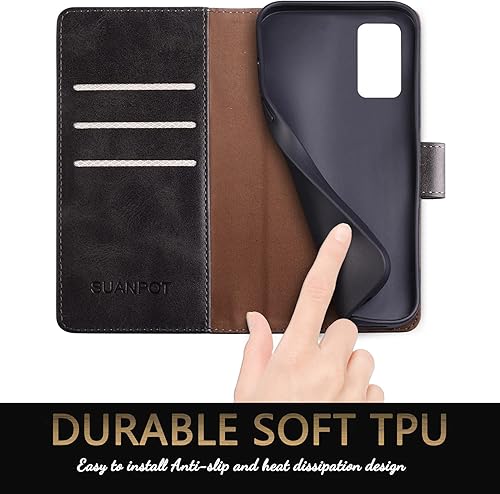 Miniatura 6 de SUANPOT Funda de piel tipo cartera para Samsung Galaxy Note 20 5G de 6.7 pulgadas con bloqueo RFID, tarjetero para tarjetas de crédito, funda de