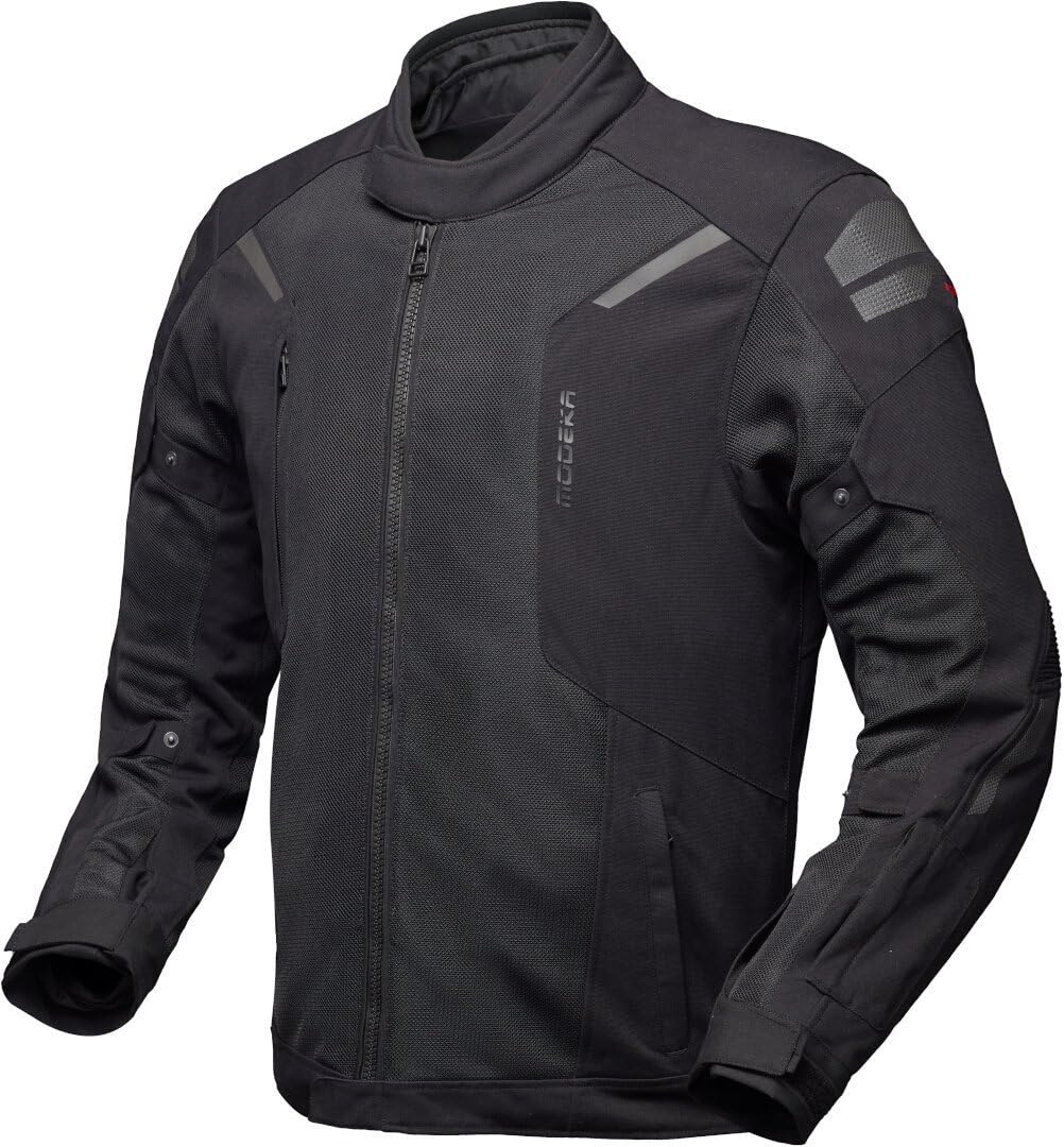 Modeka Khao Air II impermeabile Giacca tessile moto, nero, M