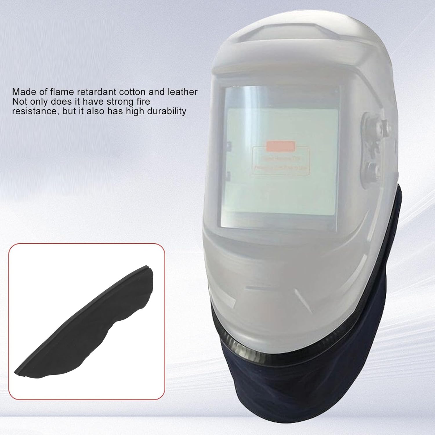 LiebeWH Welding Bib Black Modern Flame Retardant Cotton Leather Welding Helmet Bib Accessory