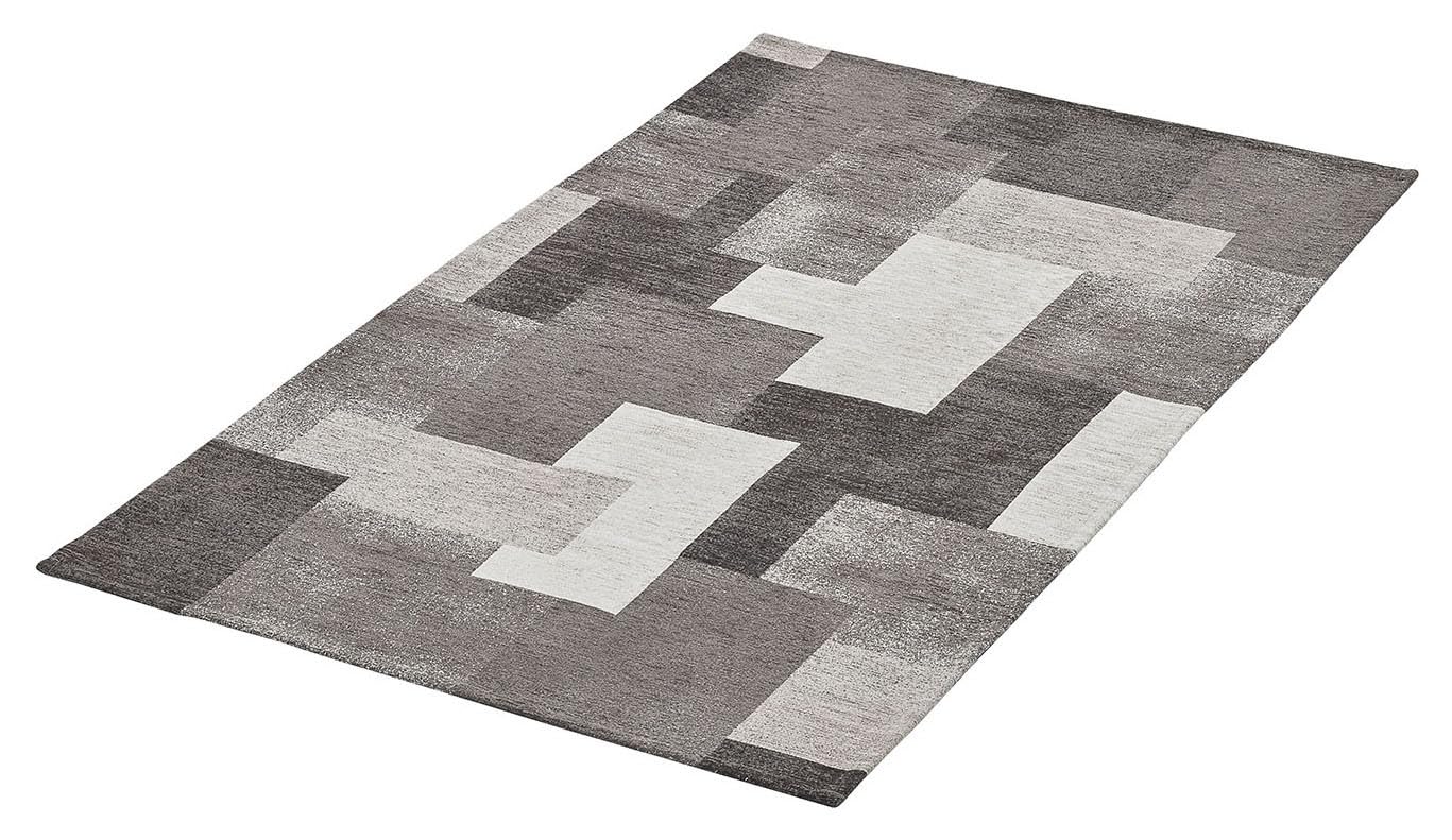 Confezioni Giuliana Tris - Alfombra para dormitorio, estilo moderno geométrico, color gris, fabricado en Italia