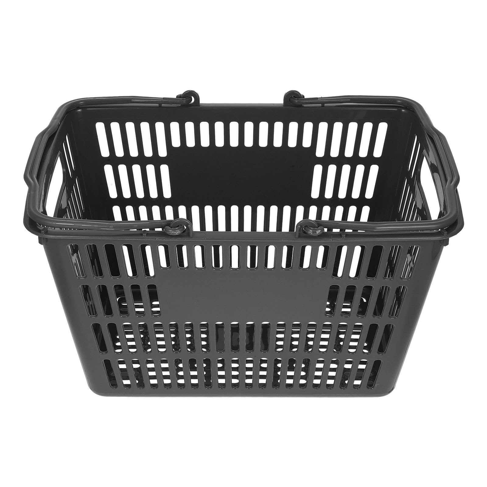 Cesta de plástico doble asa portátil ideal para el almacenamiento en cocina y baño