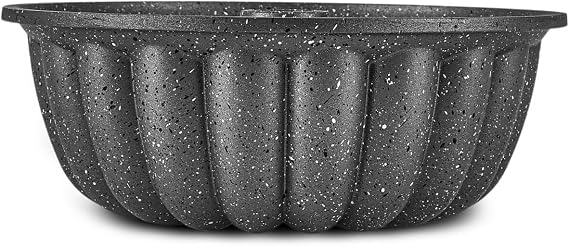 Orret Home 26 Cm Granit Döküm Kek Kalıbı Yapışmaz Kaplama Eşit Isı Dağılımı Sağlayan Fırın Uyumlu Kek ve Tatlı Kalıbı (26 Cm Diliml)
