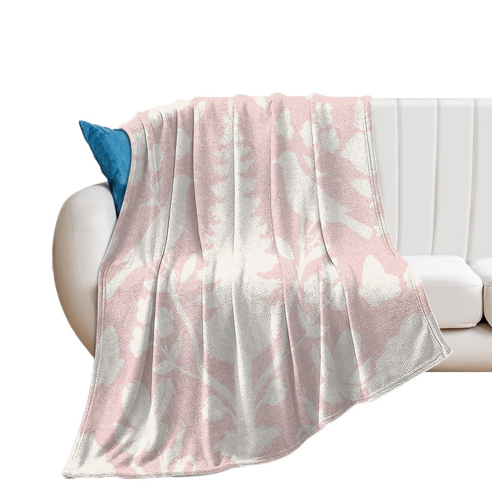Dreamautumn Girls Style-15 Chenonceau Birds And Botanicals Aquamarine Throw Blanket - Warm Super Soft & Plush Flannel Throws For Bed Couch Sofa Office – Lightweight Cozy Fuzzy Blankets For Kids Women Men 50X60in