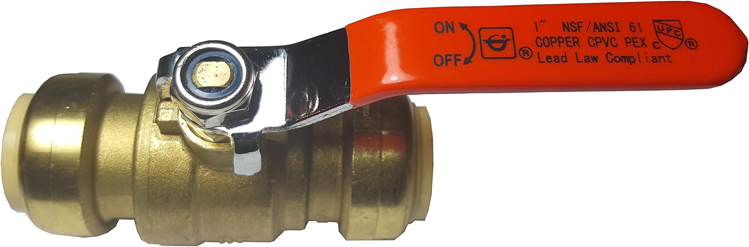 2-Pack EFIELD 1/2" Brass Push-Fit Ball Valves - Full Port, Lead-Free, For Plumbing 9 thumbnail image