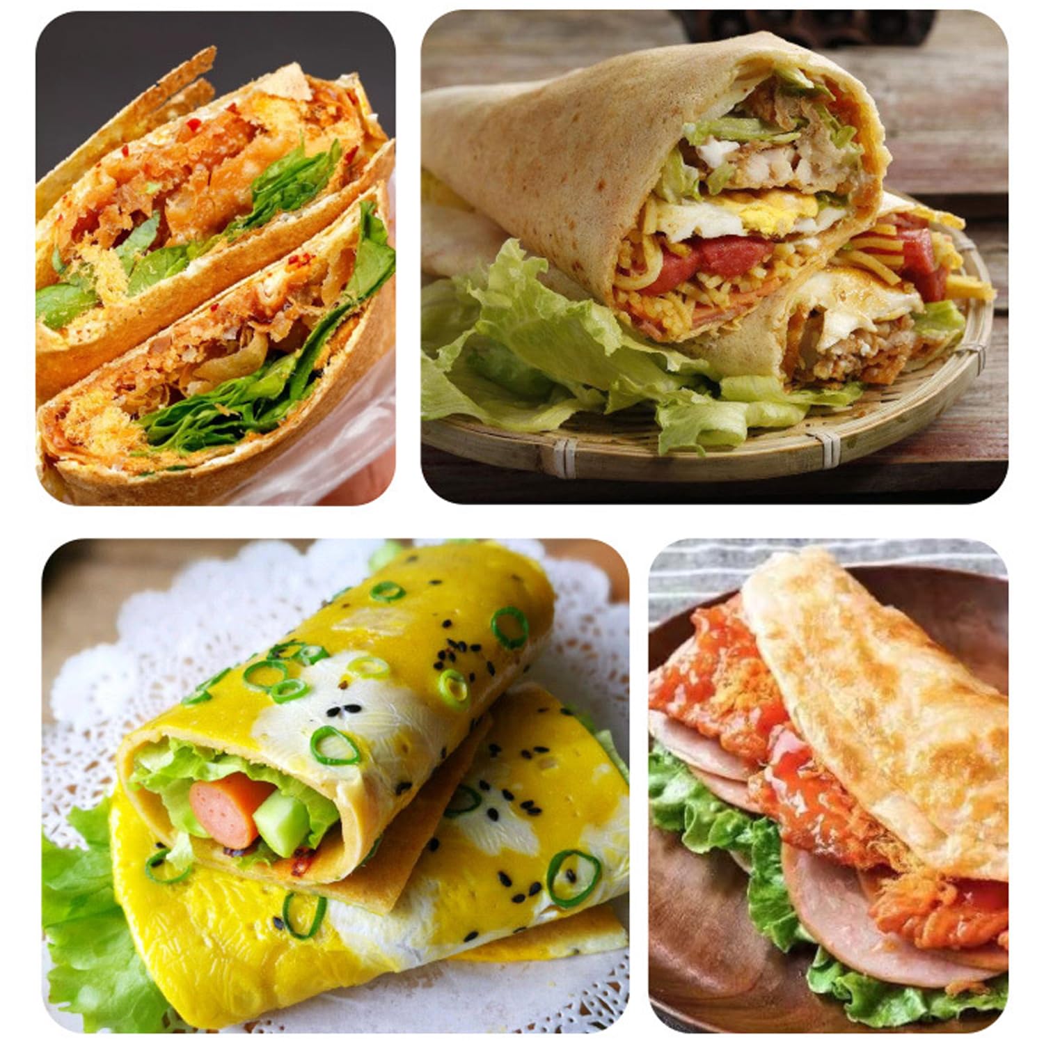 Macchina per Crepes Commerciale da 15,7 Pollici, Piastra Riscaldante Grande per Pancake a Gas Metano con Kit per Pancake, Piastra per Pancake con Rotazione a 360°, Termostato Regolabile, per Affari