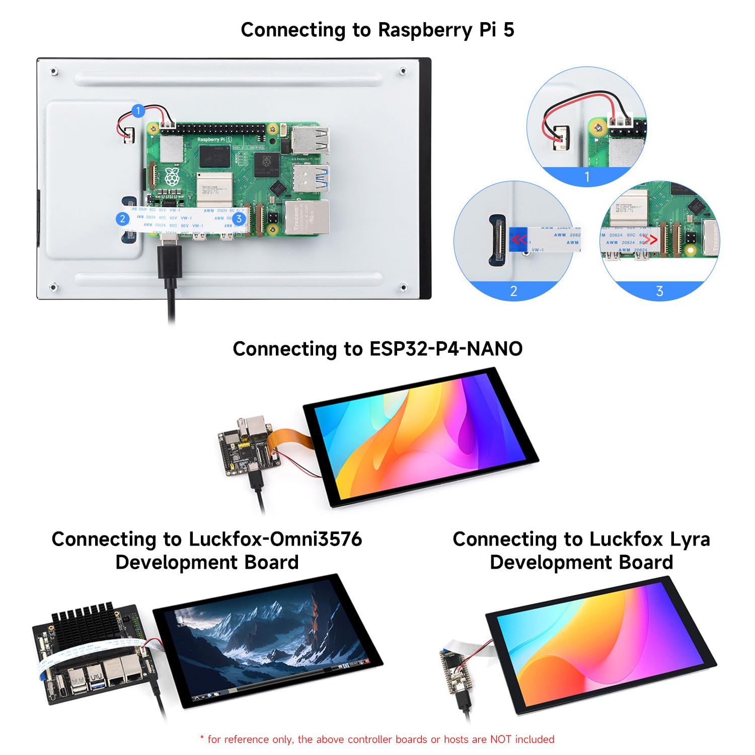 Waveshare 5″ DSI Kapazitiver Touchscreen – Für Raspberry Pi 5/4B/3B+, 720×1280 IPS, Gehärtetes Glas, Alu-Gehäuse