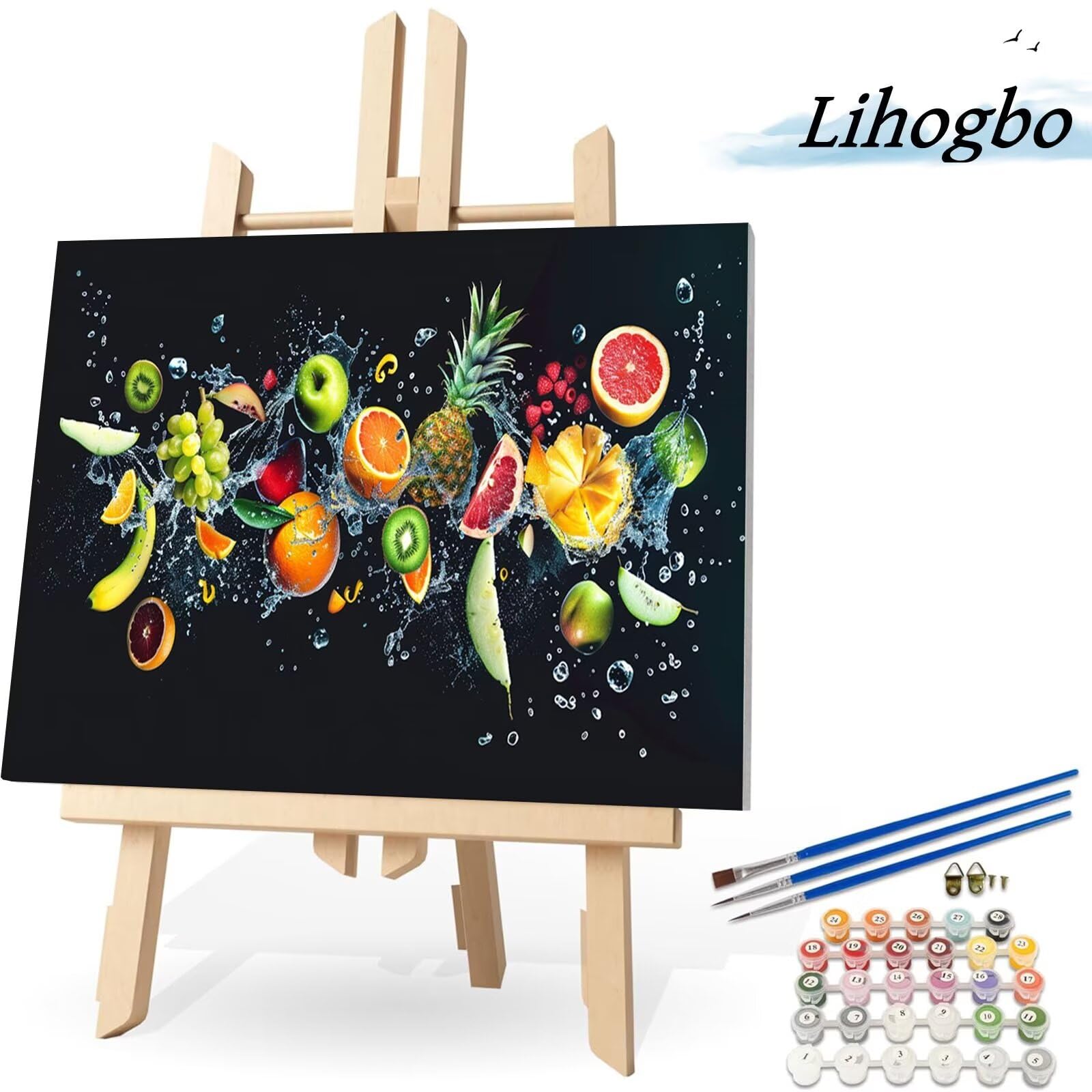 Kit De Pintura Por Números De Verduras De 90x120 Cm, Lienzo Preimpreso Con Pinturas Acrílicas Y Pinceles, Manualidad Para Adultos
