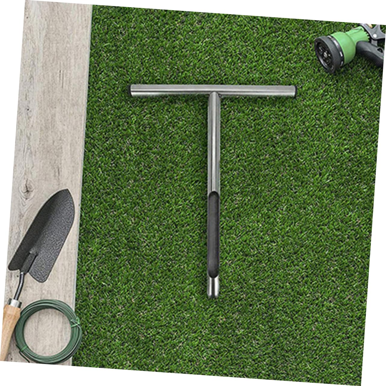Campionatore del Terreno Strumento per Campionamento Suolo in Acciaio Inossidabile 304 Facile da Impugnare Manico a T per Giardino e Foresta