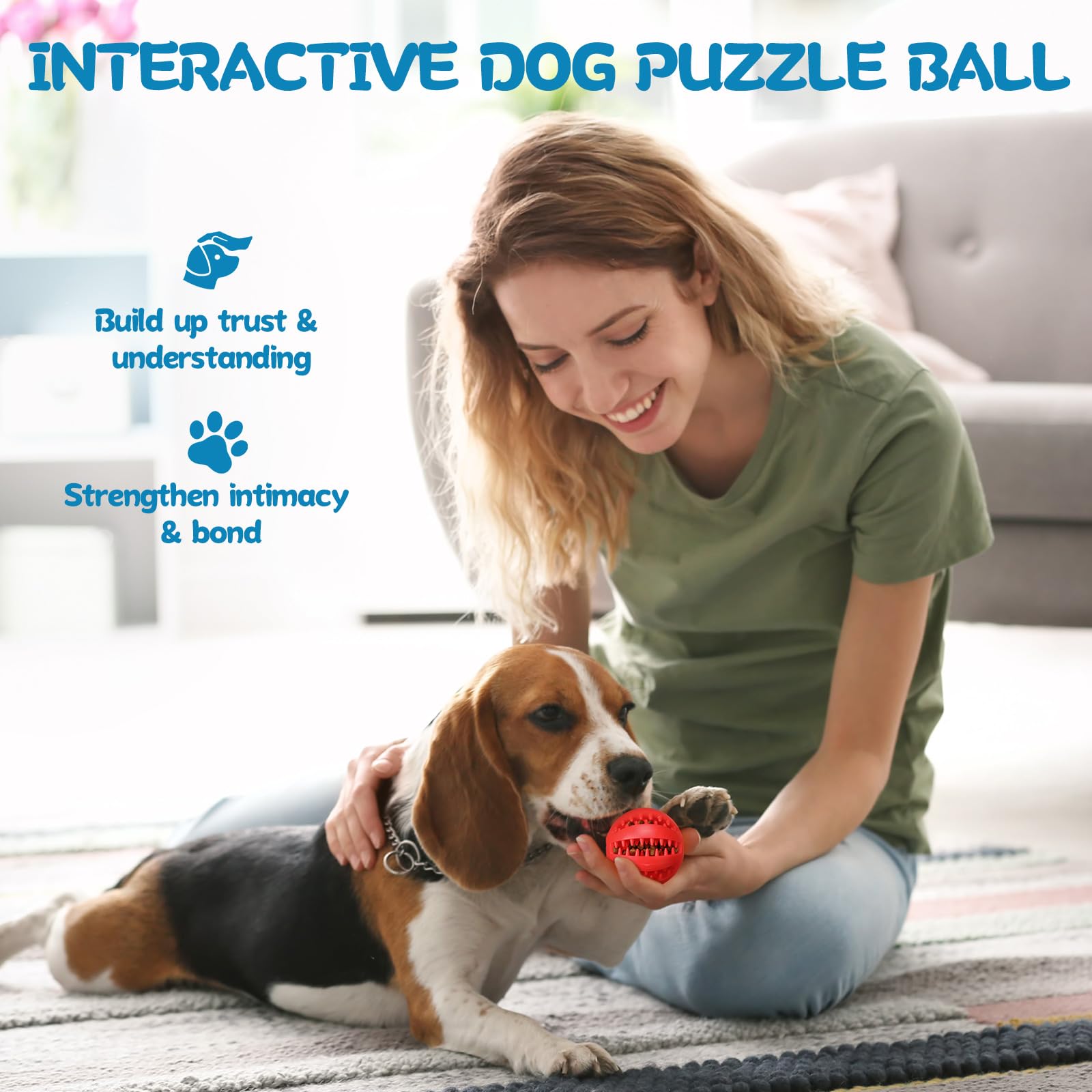 12 bolas de juguete interactivas para perros, juguetes de rompecabezas interactivos para perros, dispensadores de bolas para dentición, enriquecimiento para masticar aburrimiento y juego