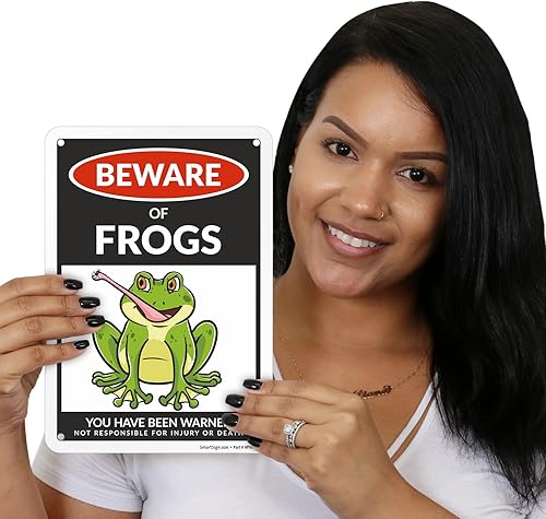 Miniatura 10 de SmartSign Divertido letrero de advertencia con texto en inglés Beware Of Guinea Pigs  10 x 7 pulgadas, aluminio laminado libre de óxido de 40 mil