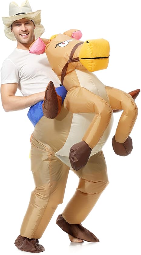 EONPOW Inflatable Costume Riding Horse Halloween