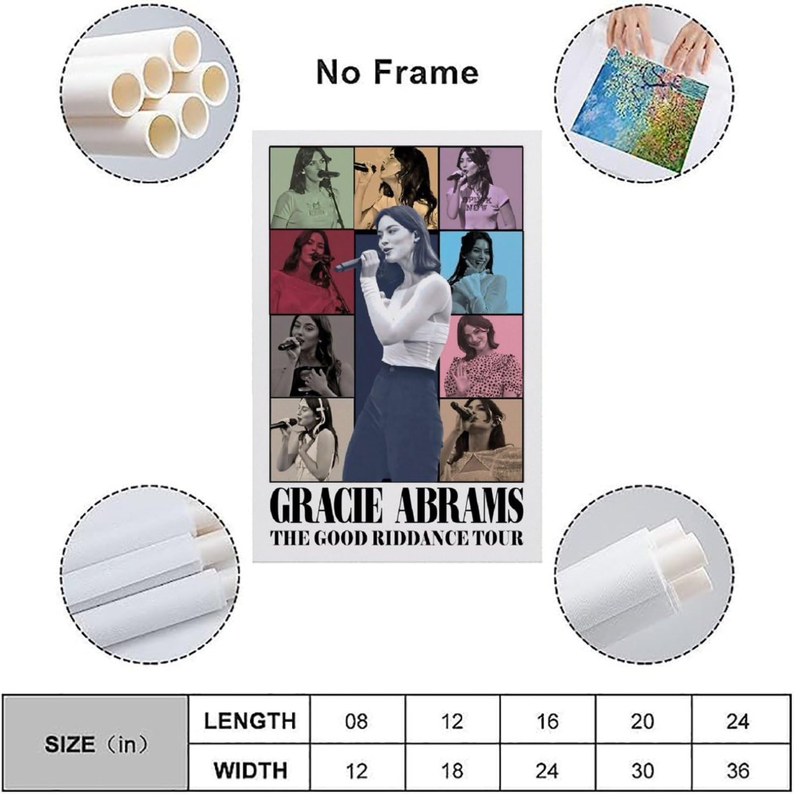 Amazon.com: Mousgue Gracie Abrams Singer Cover Music Poster