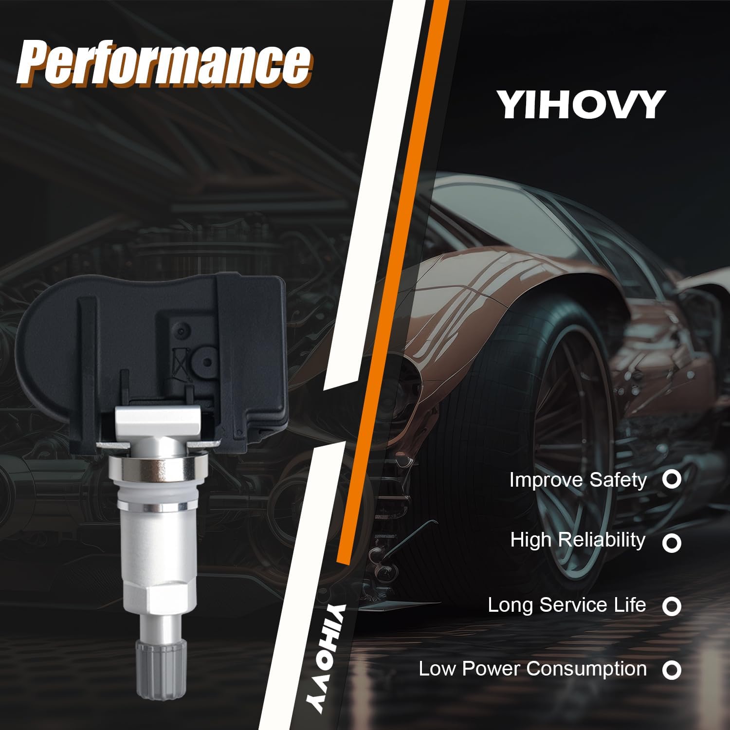 Pre-Programmed TPMS Sensor Tire Pressure Monitoring Sensor 40700-3AN1A fit for Nissan 2013-2017 Leaf 2013-2019 Sentra 2013-2019 Versa 2013-2021 Versa Note, 407003AN1A, 40700-3AN1D - 315MHz (4)