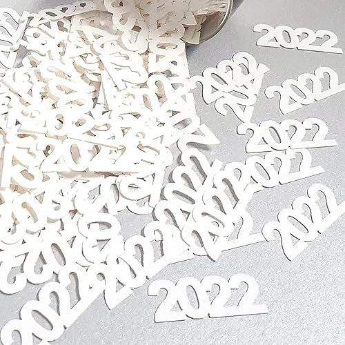 Confeti Año 2022 Blanco - Paquete al por menor #7228 QS0
