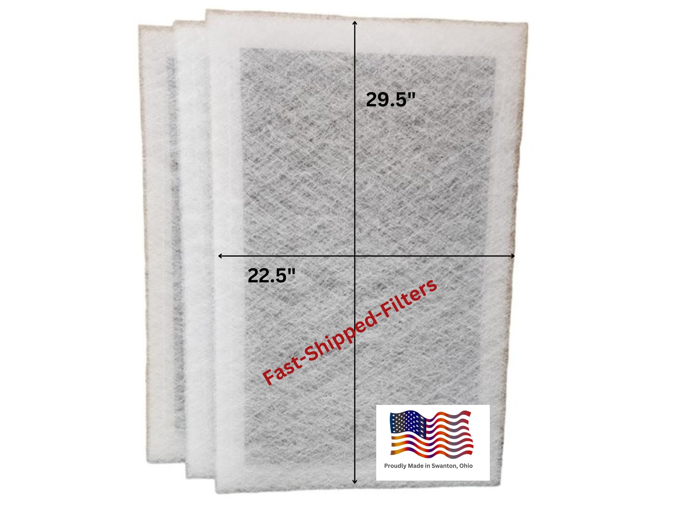 Fast-Shipped-Filters 3 Pack 24×32 Replacement Filter Pads Compatible with Biologic3 Air Cleaner 24×32 Refill White