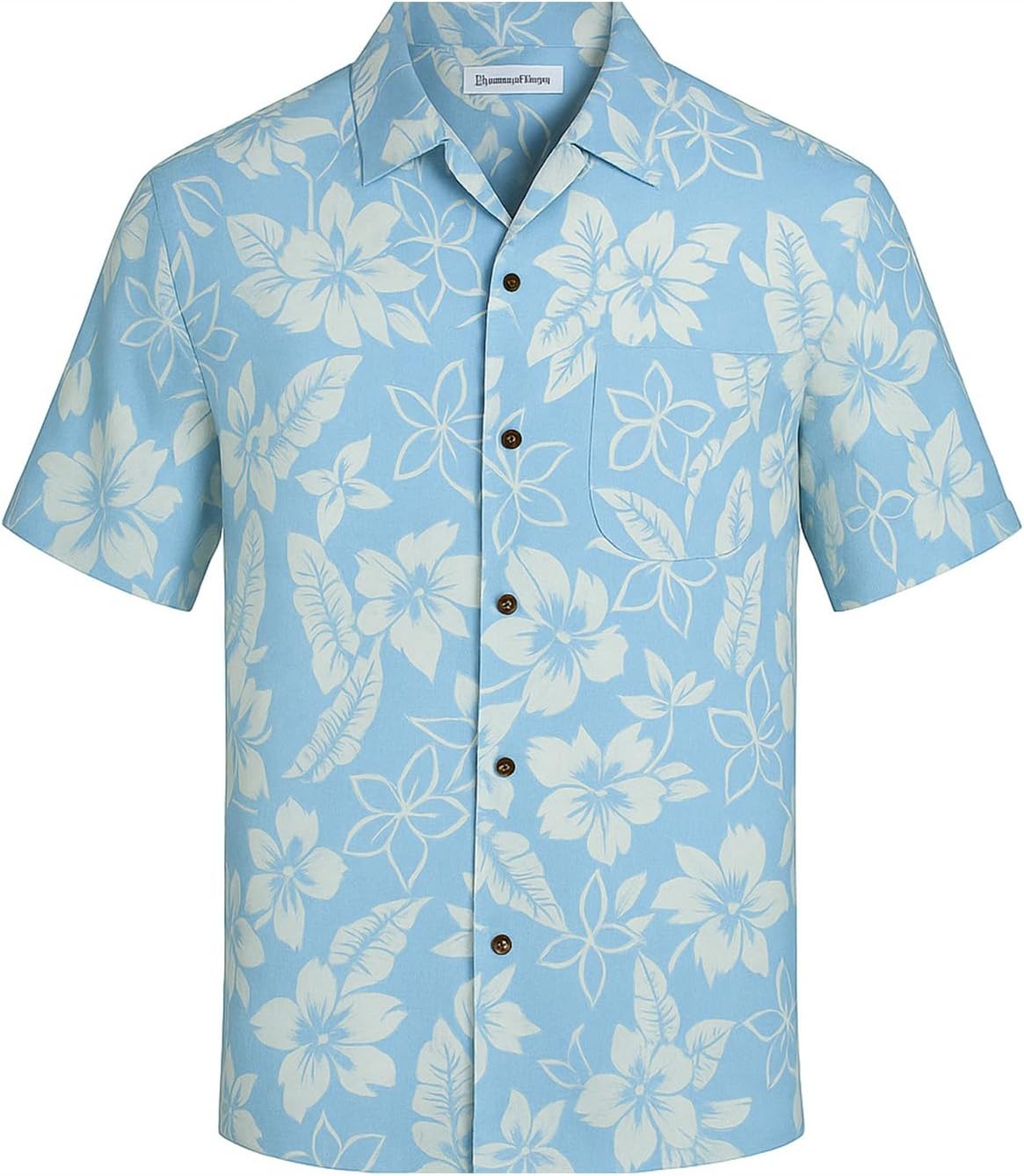 Havana Breeze Men's Hawaiian Shirts Silk and Cotton Blend Button Down Short Sleeve Tropical Print Camp Shirts