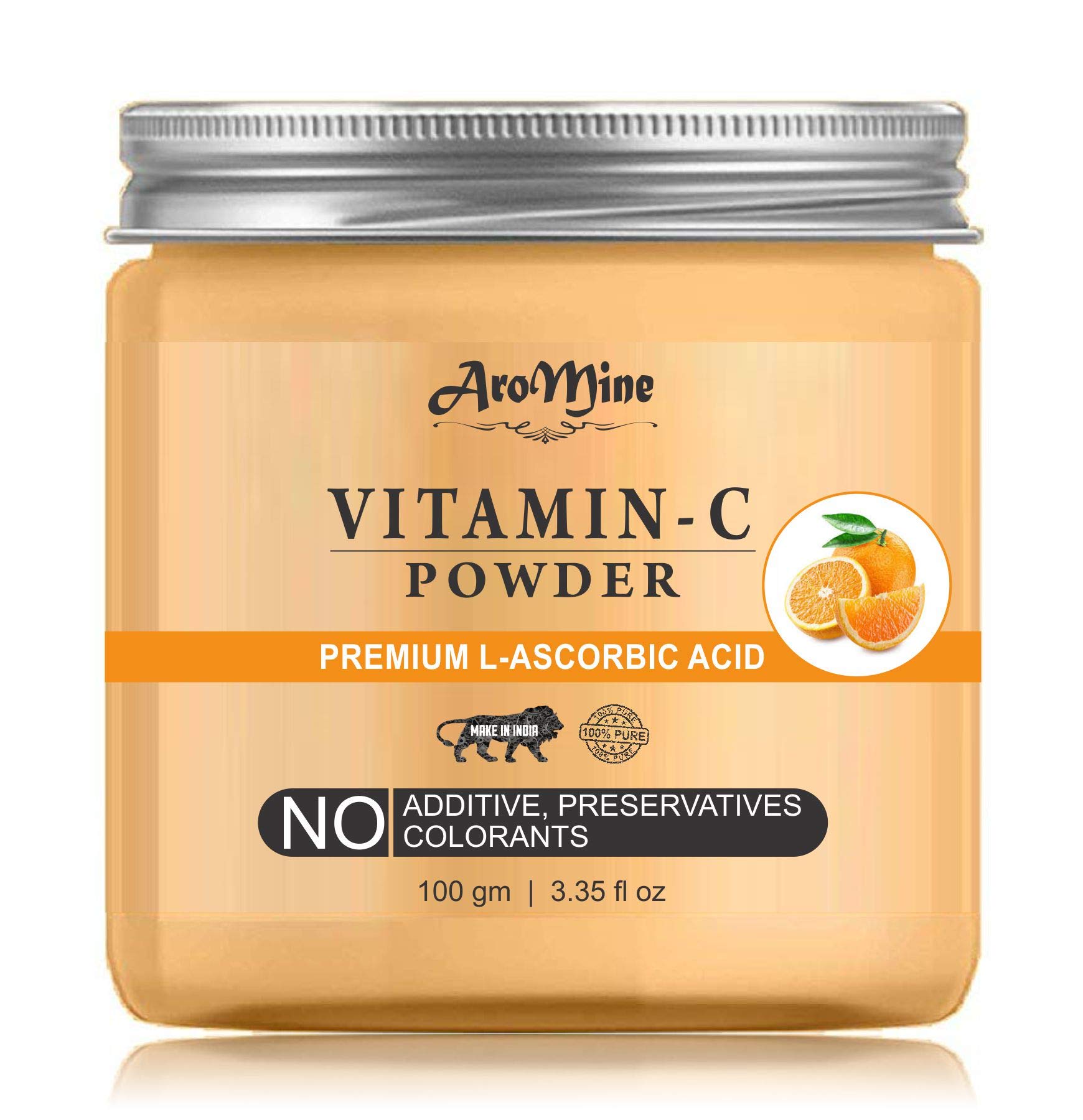 AroMineNatural & Organic Vitamin C Powder for Skin Care, Face Pack, 100gm