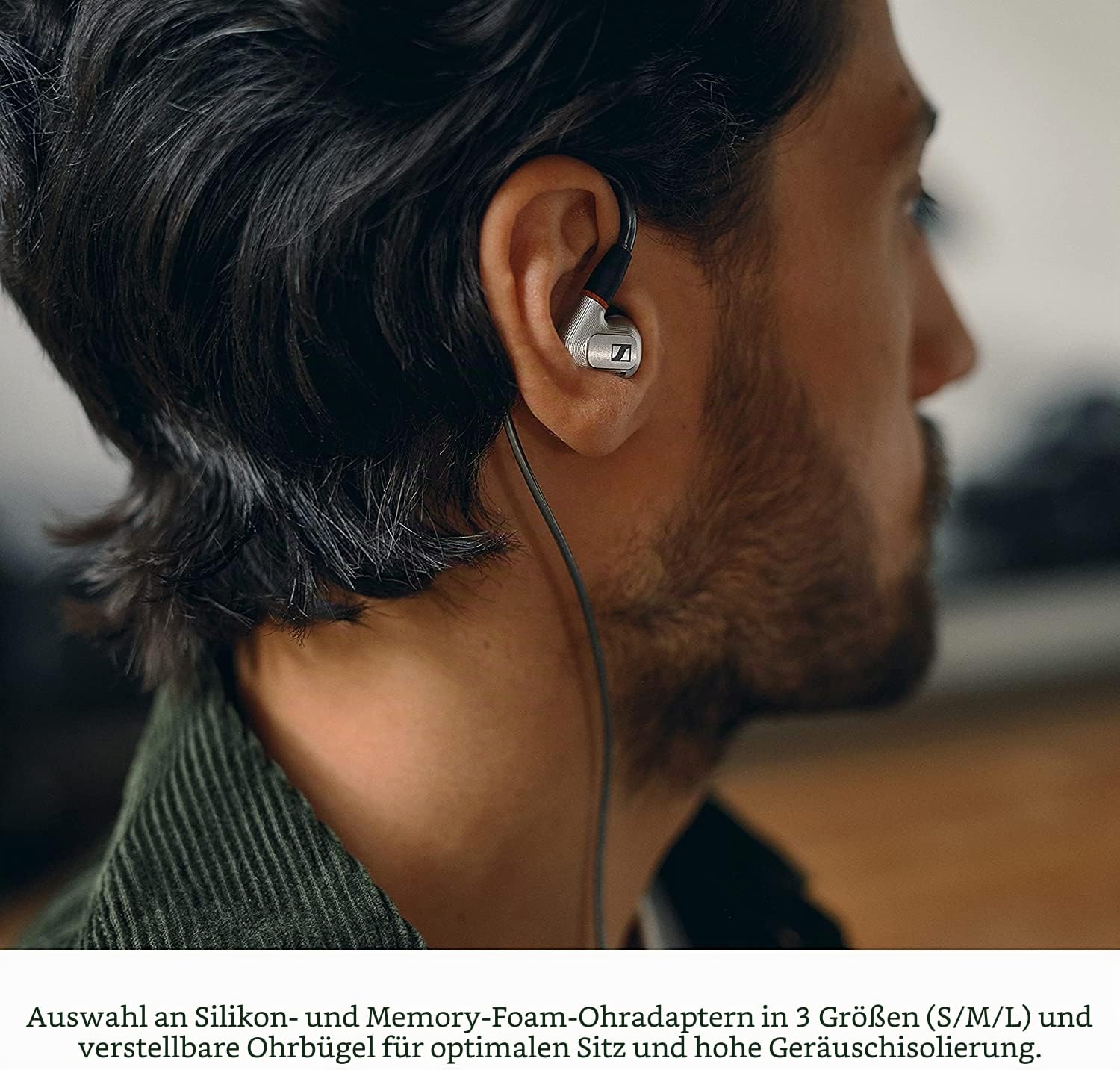Sennheiser IE 900 Audiophile in-Ear Monitors, Mit Kabel - TrueResponse Transducers with X3R Technology for Balanced Sound, Grau