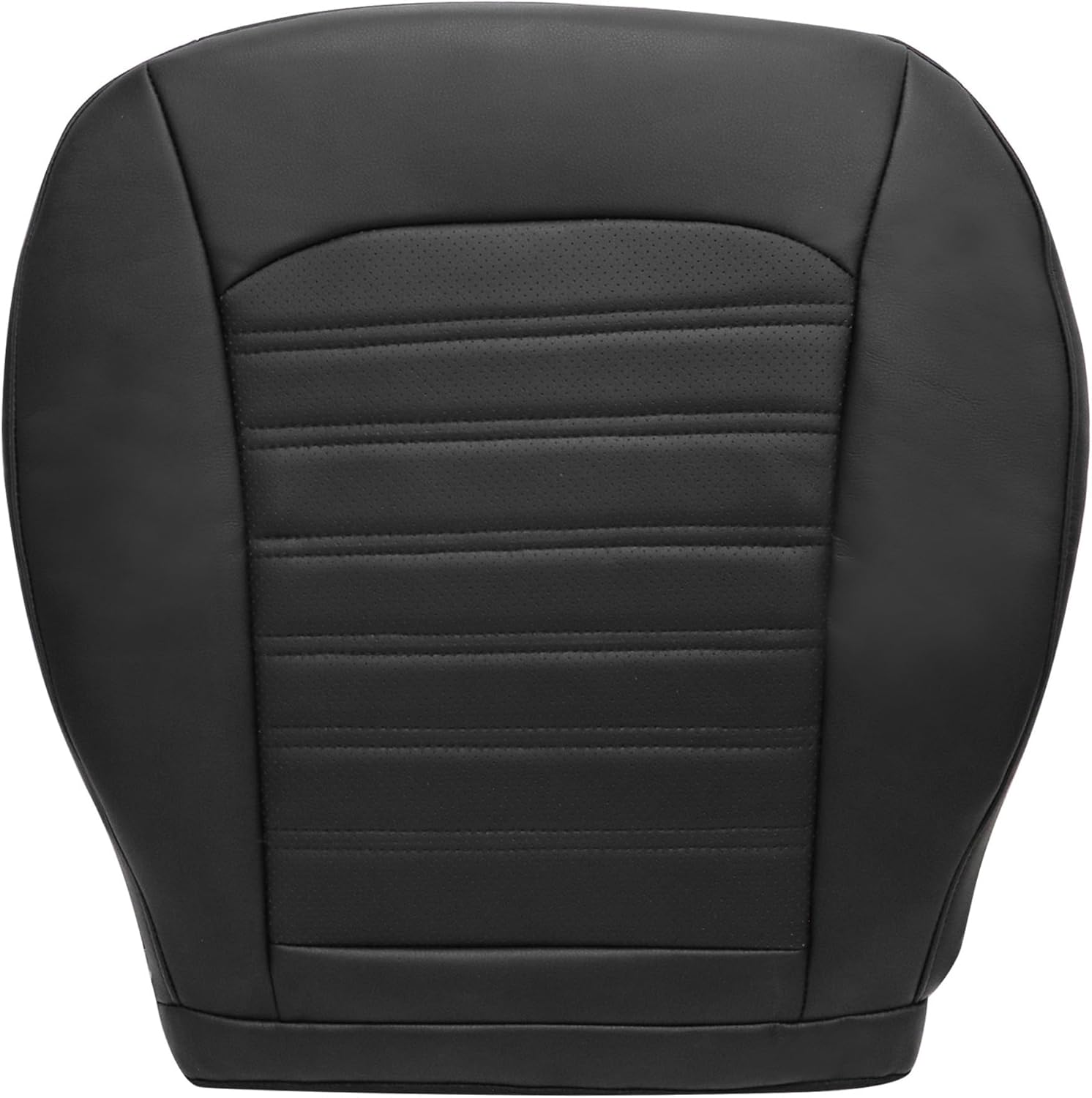 Front Driver Bottom AC Leather Replacement Seat Cover Black Compatible with Ford Fusion 4-Door 2013 2014 2015 2016 2017