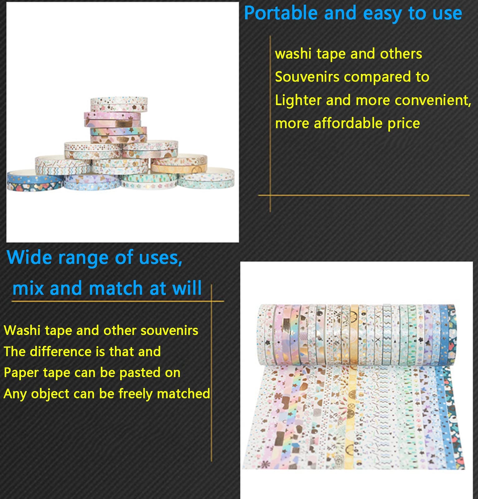 Set washi tape RP Azul | La mar de Washi