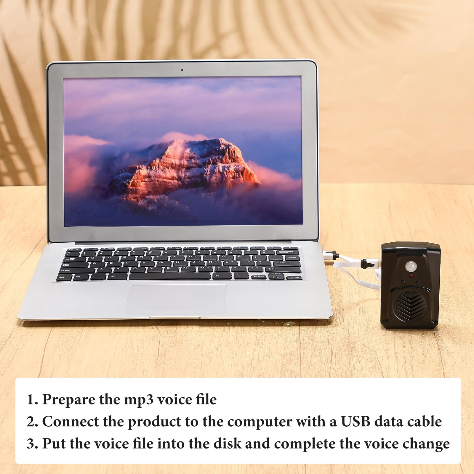 IR Motion Sensor Sound Player, USB Replaceable Motion Activated Voice