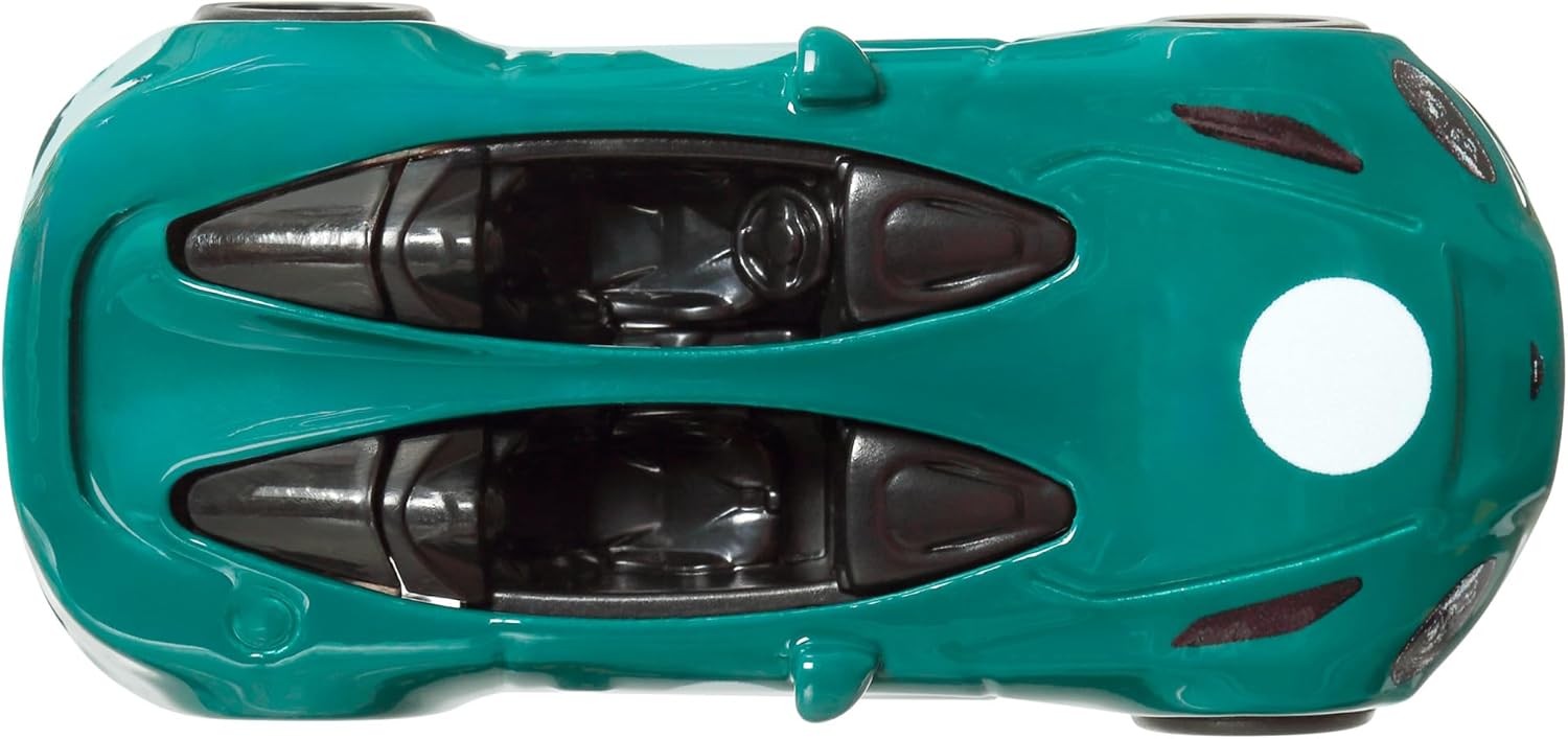 Top-down view of the Hot Wheels Aston Martin V12 Speedster