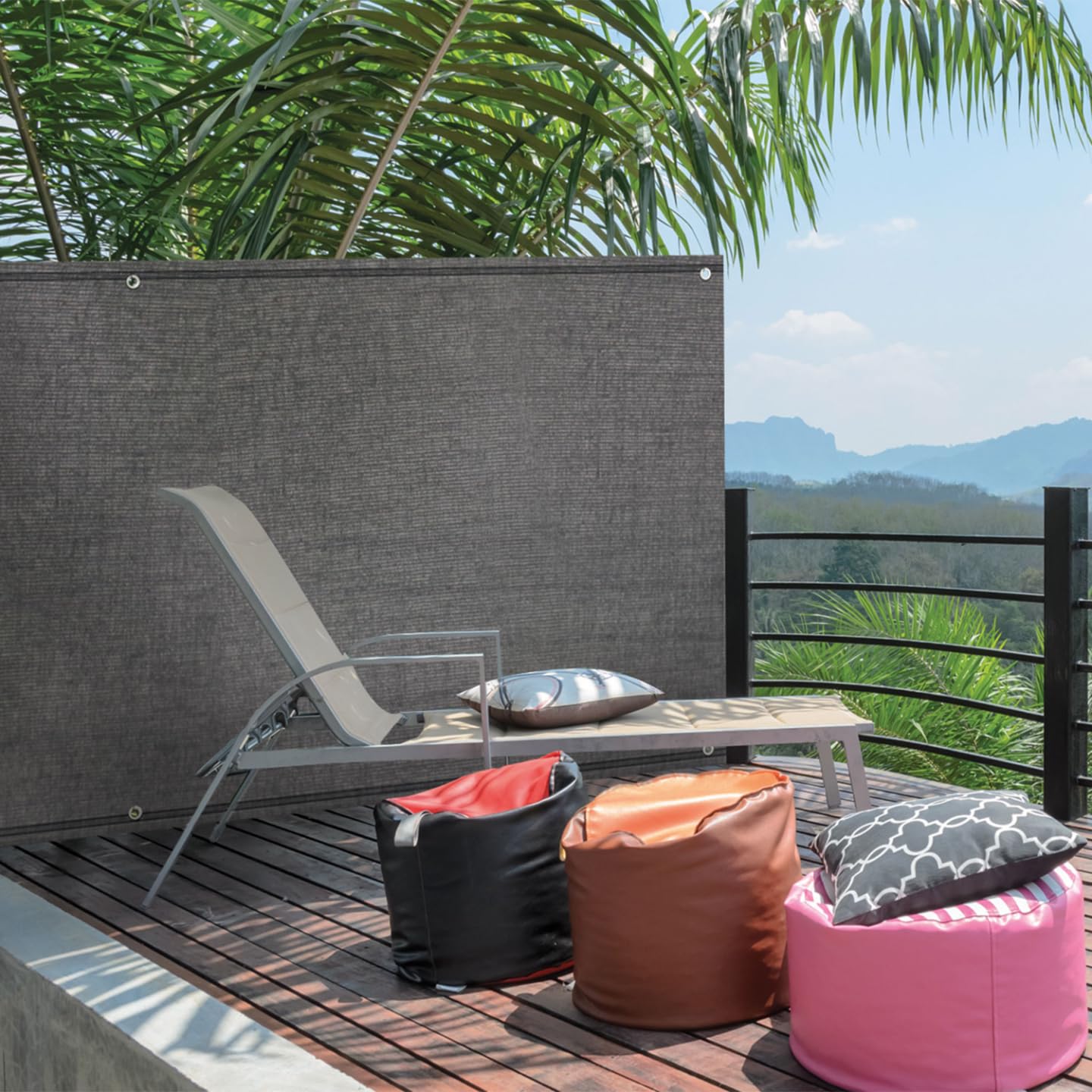 IDMarket - Brise Vue Ultra résistant 1,8 x 10 M Gris 400 GR/m² Haut de Gamme