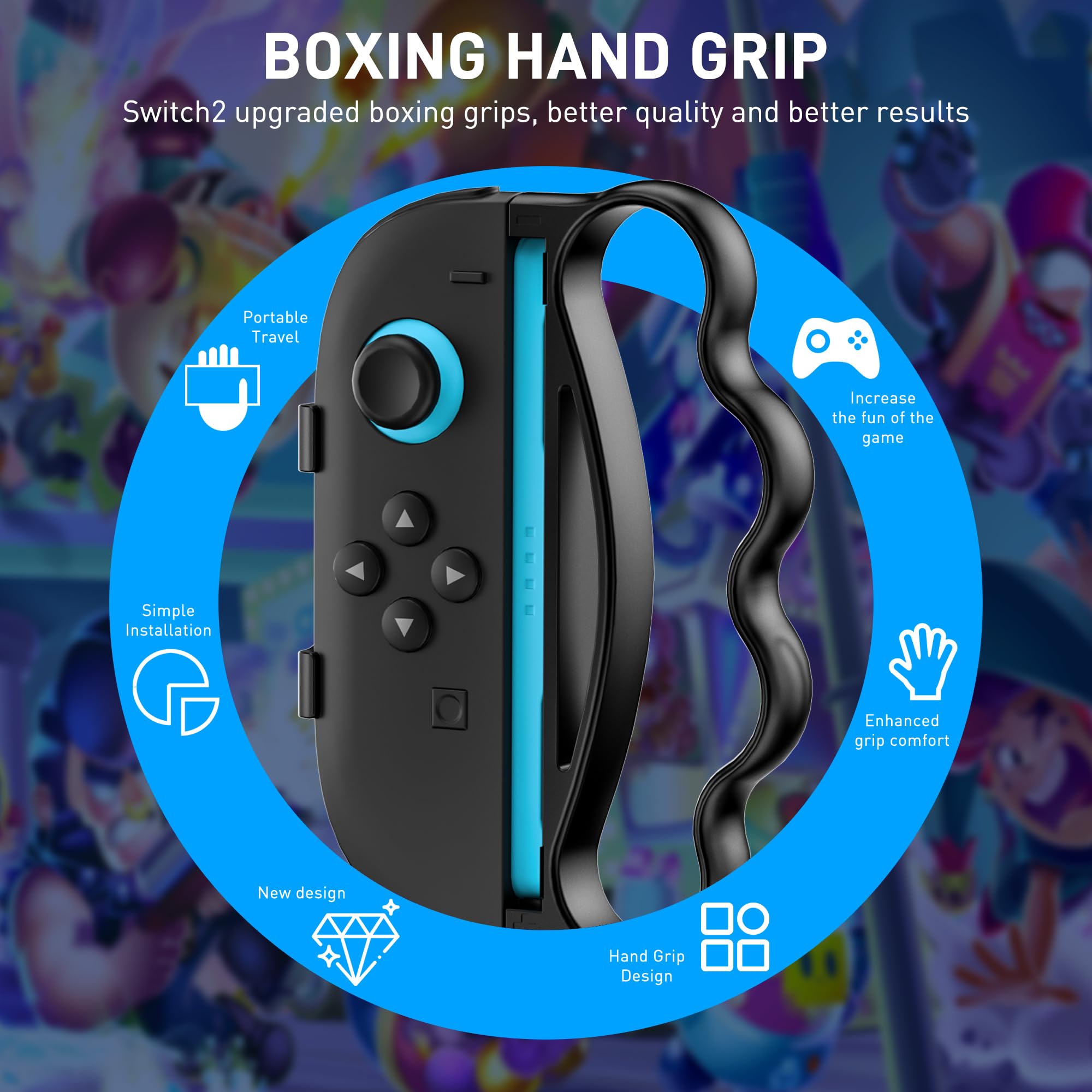 Manopole da boxe per Switch 2 SZ (nero-nero)