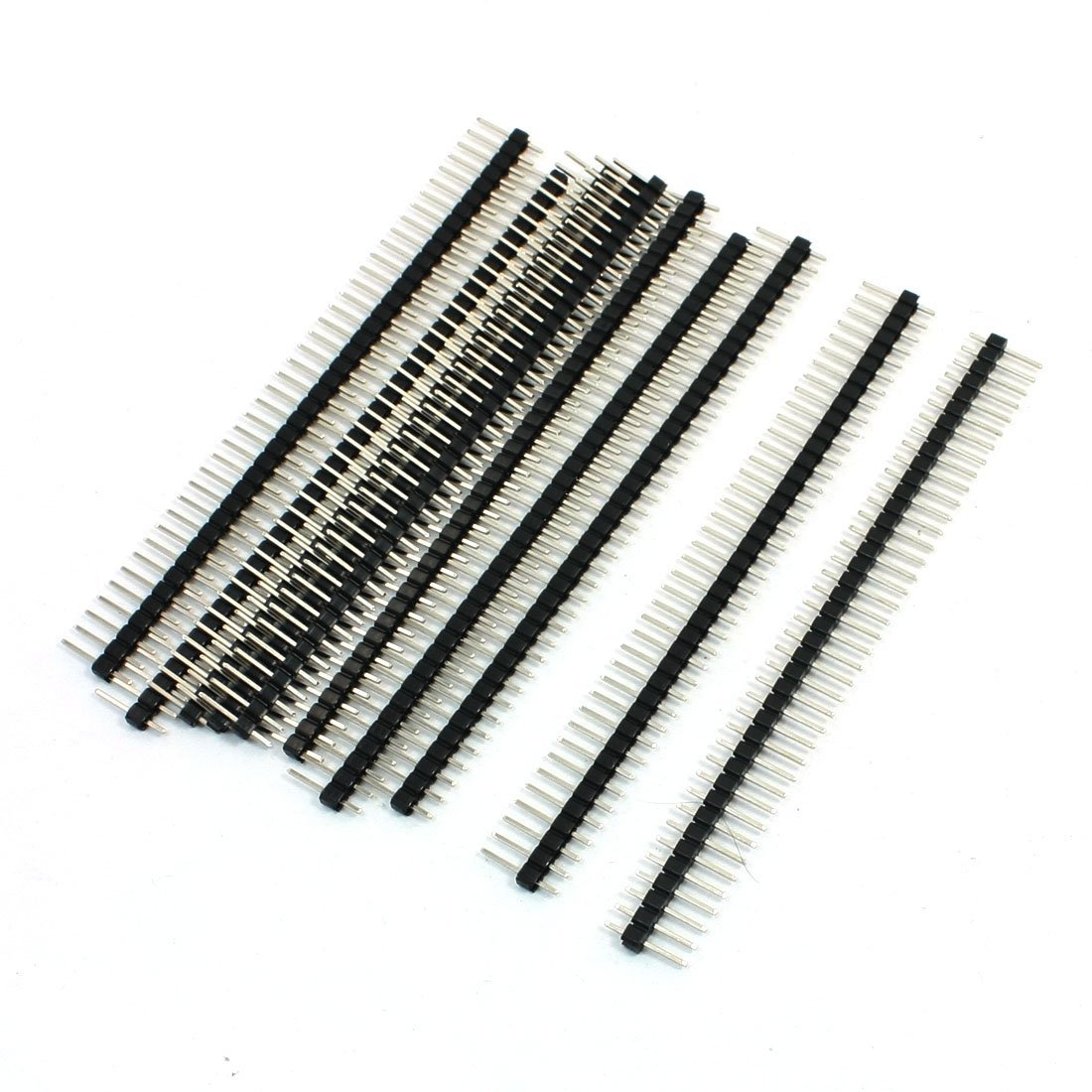KTC CONS Labs MB1x40 10 Pieces 40 Pin 1x40 Single Row Male 2.54 Breakable Pin Header Connector Strip for Arduino, Set of 10, Black (10 Pieces) (B06Y596C4H) Amazon Price History, Amazon Price Tracker