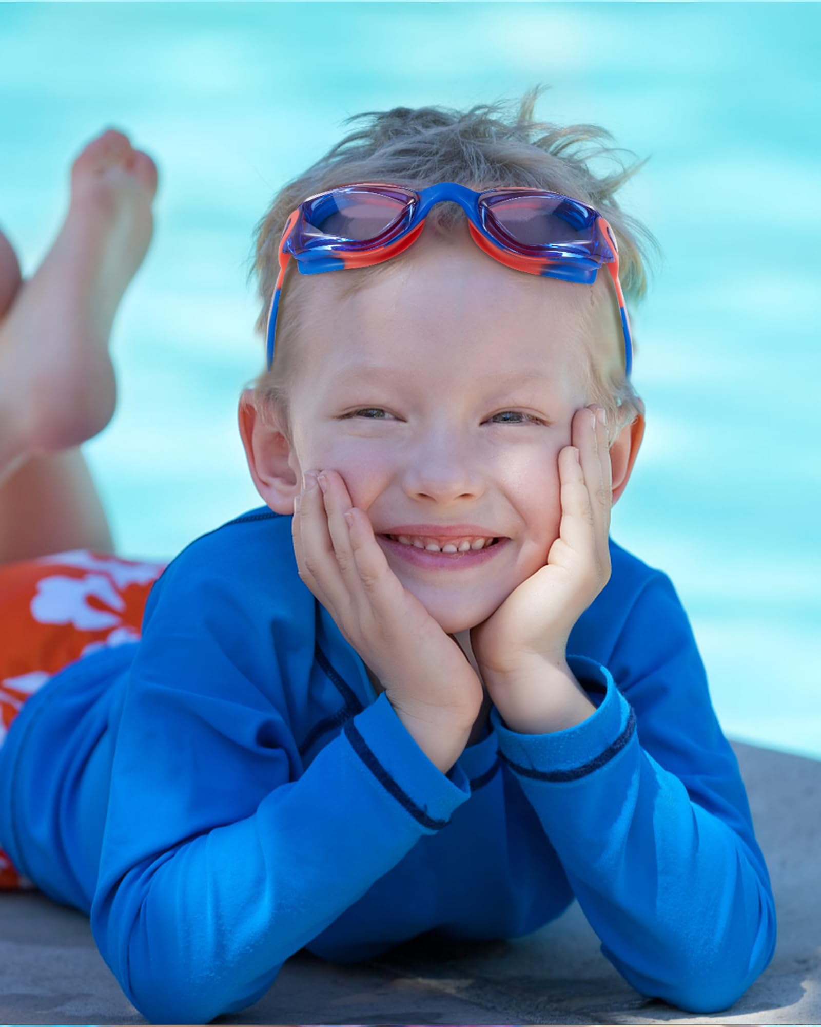Aegend Occhialini da nuoto per bambini, confezione da 2 occhialini da nuoto per bambini e bambine dai 3 ai 14 anni