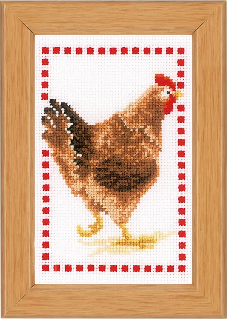 Vervaco Cross Stitch, Chickens (18 Count) 3/Pkg