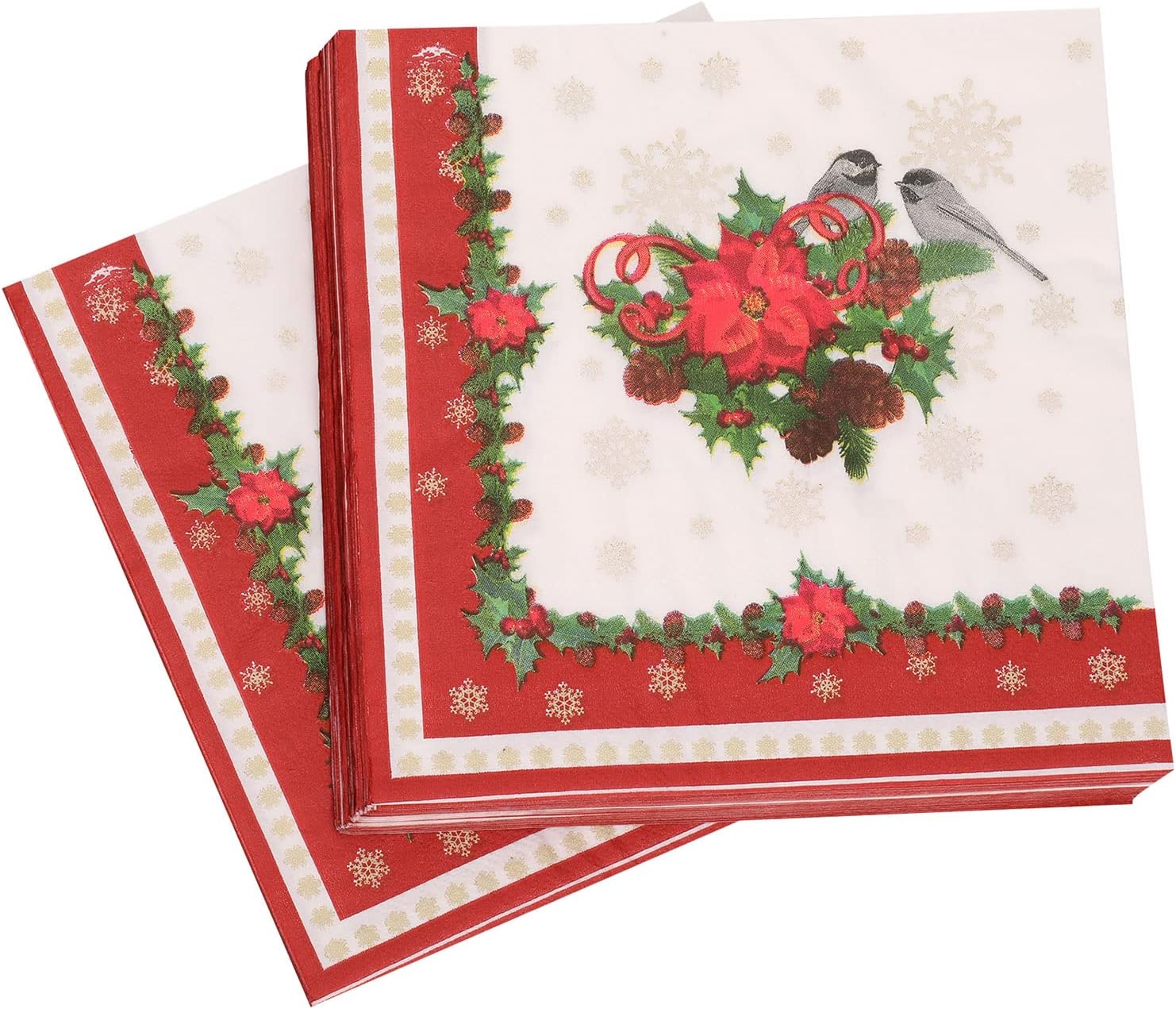 20pcs Christmas Pattern Disposable Paper Napkins Christmas