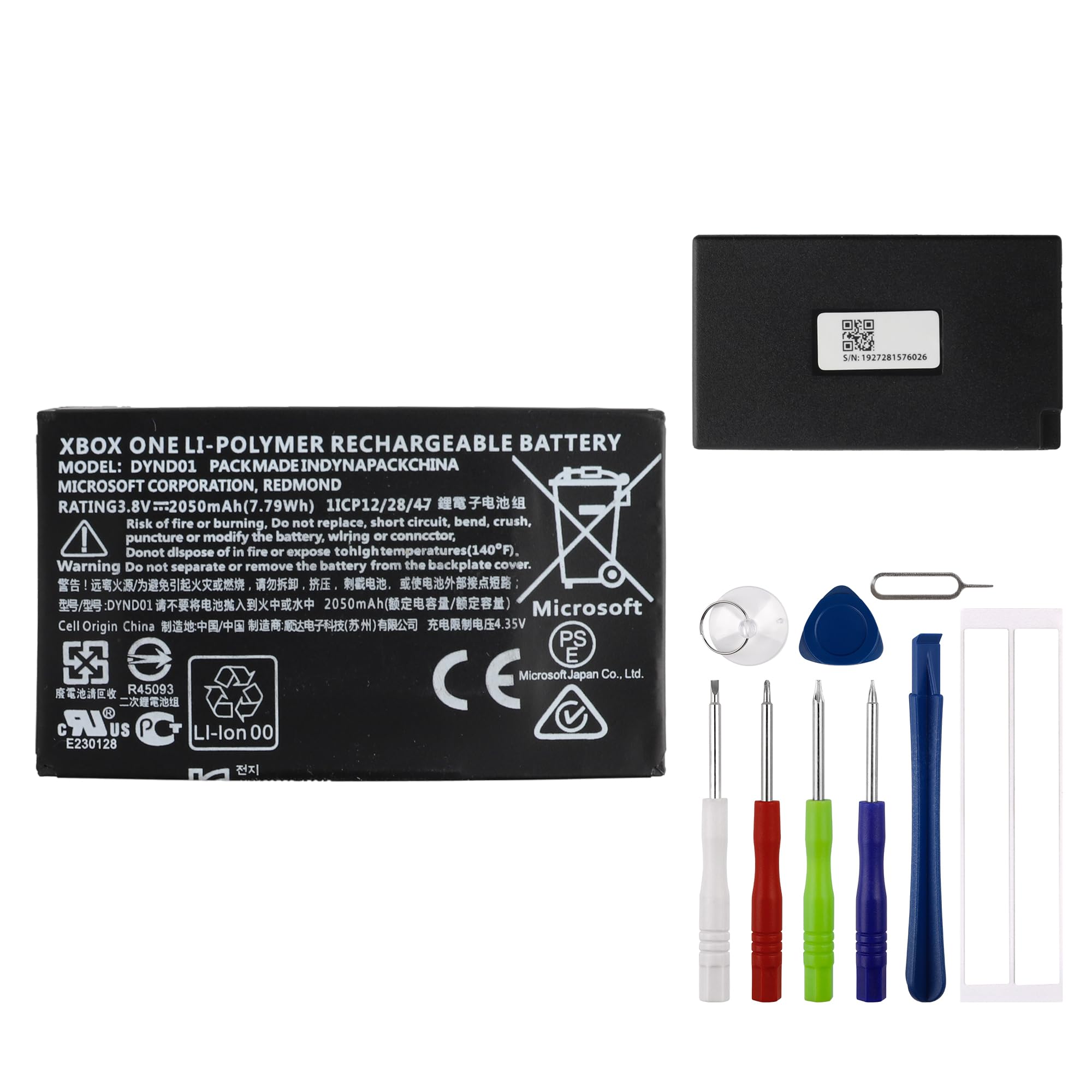 E-YIIVIIL Replacement Battery DYND01 for Microsoft Xbox Elite Serie 2 (Model 1797), 3.7V 1800mAH，with Repair Tool Kit