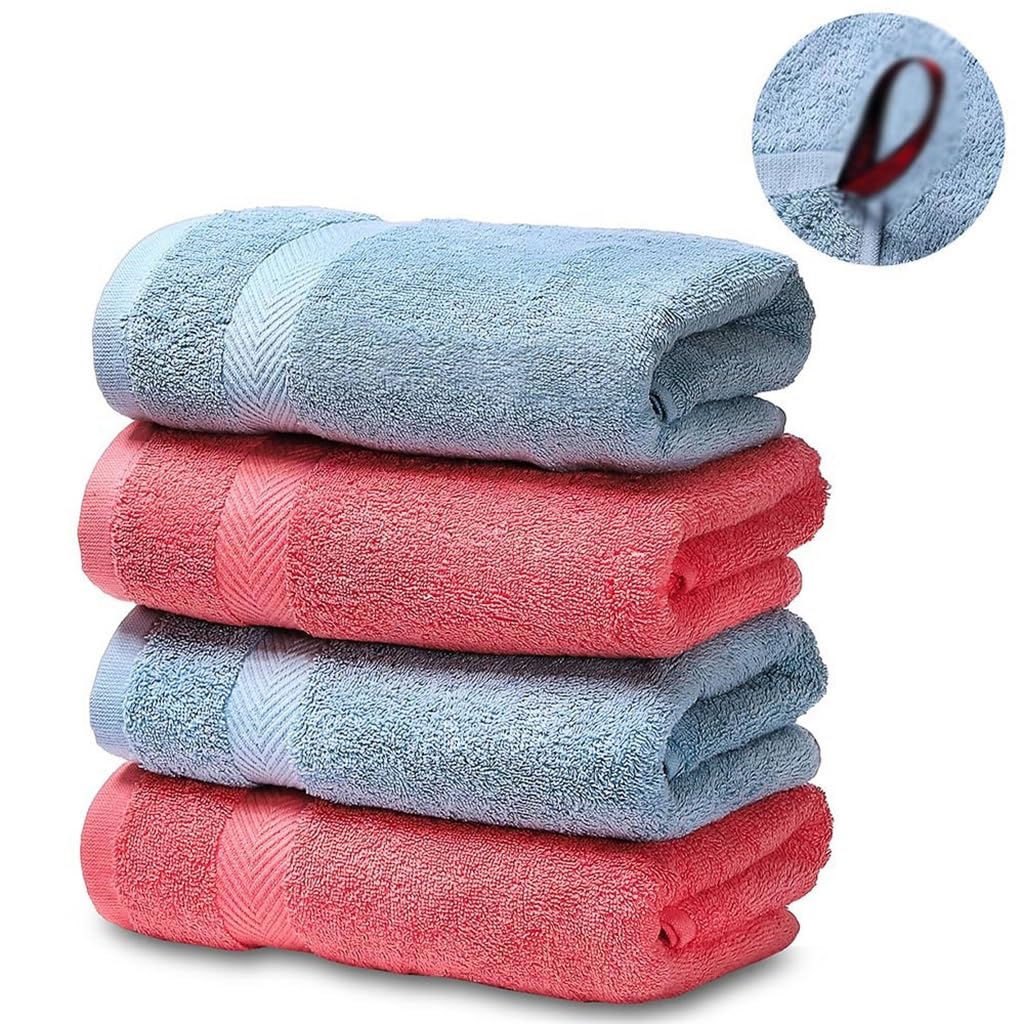 Serviettes de bain en coton pour homme et femme lot de 4 douces et résistantes