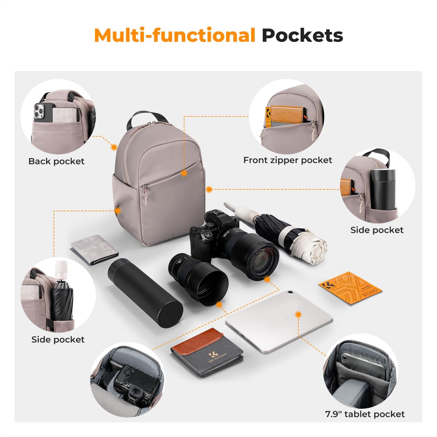 K&F CONCEPT Small Camera Bag for Photographer, Camera Sling Crossbody bag for DSLR/SLR/Mirrorless Camera, Compact Camera Case for Men and Women - Image 3