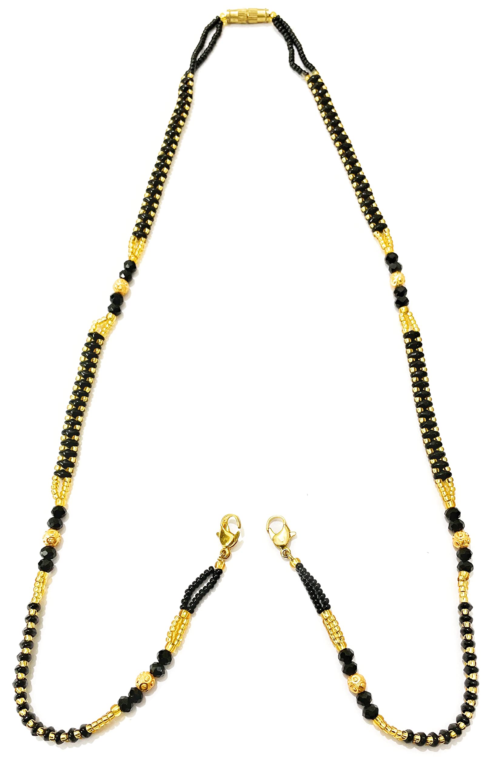 Smarnn Black Golden Mangalsutra Chain Without Pendant 24 Inches For Unisex Adult (B08MJKQQ4W) Amazon Price History, Amazon Price Tracker