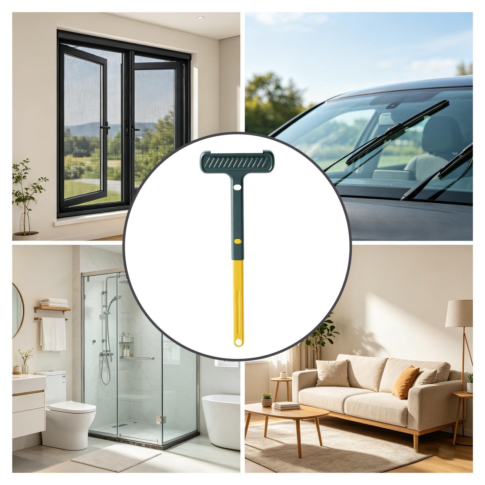 Pulitore per Zanzariere - Spazzola e Raschietto Riutilizzabili,Pulitore Multiuso per Schermi,per Porte da Patio Verande Pareti Divani Docce Esterni Casa Uso Domestico
