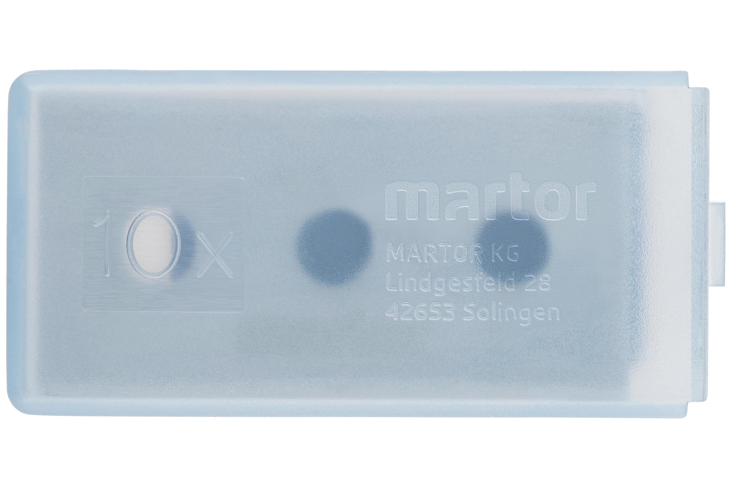 MARTOR 10 x lama industriale, Lama di ricambio, Coltello di sicurezza, 18,5 mm, affilata, in Erogatore, utilizzabile in 4 pieghe, No. 92043