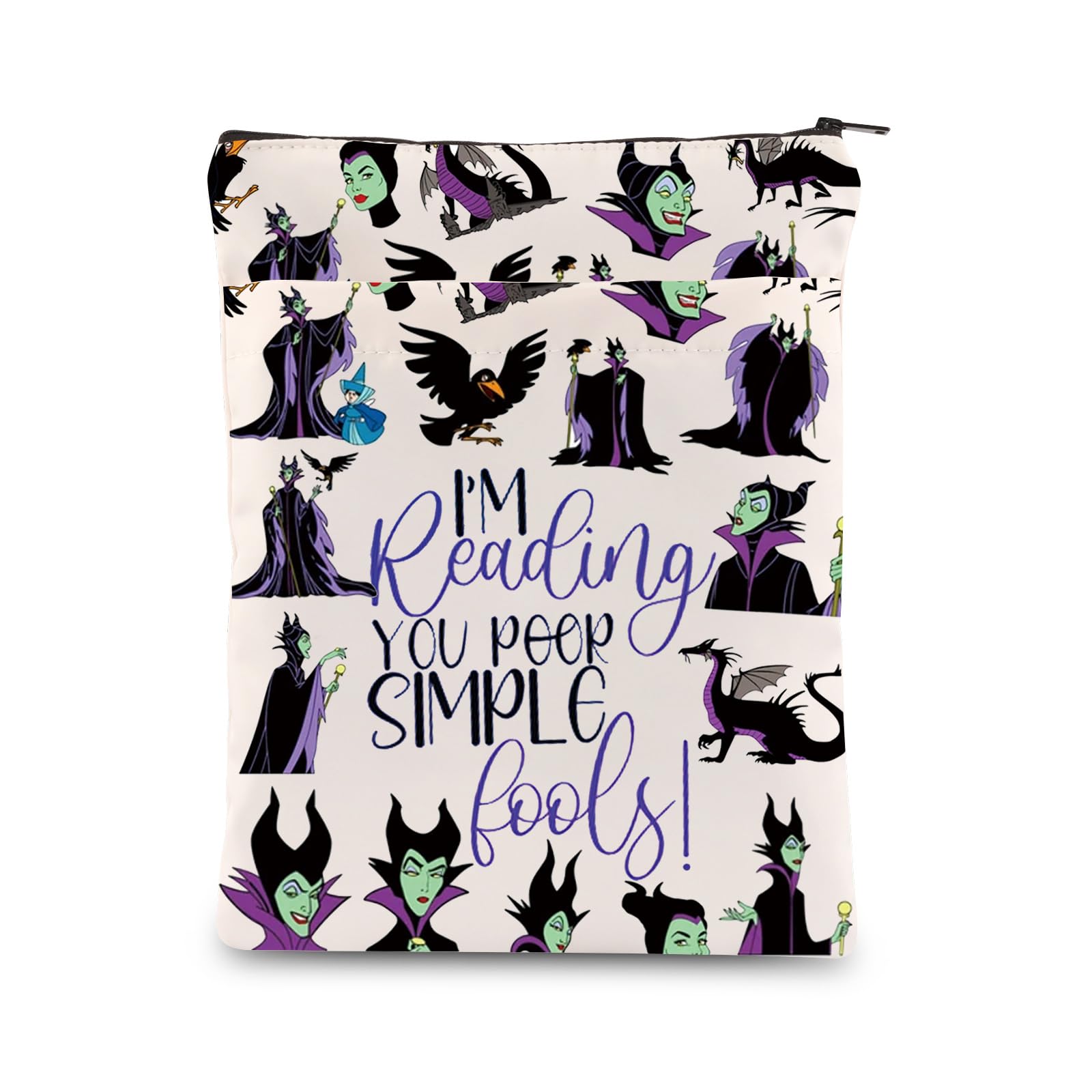 KEYCHIN Villain Witch Book Sleeve Villain Movie Fans Gifts I'm Reading You Poor Simple Fools Book Cover Protector for Bookish Book Nerd (I'm Reading-BS)-image-27