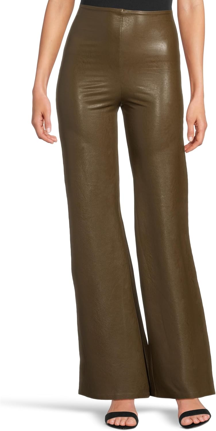 Commando Womens Faux Leather Wide Leg Pants