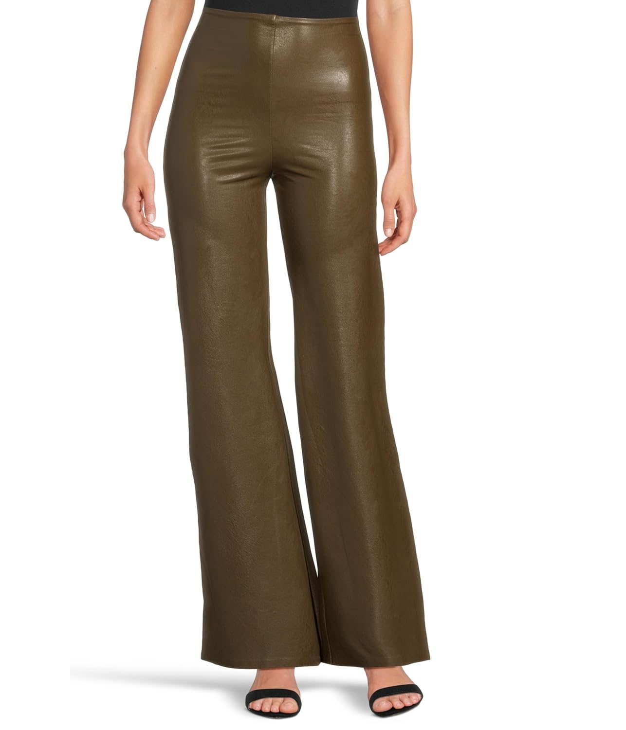 Commando Womens Faux Leather Wide Leg Pants