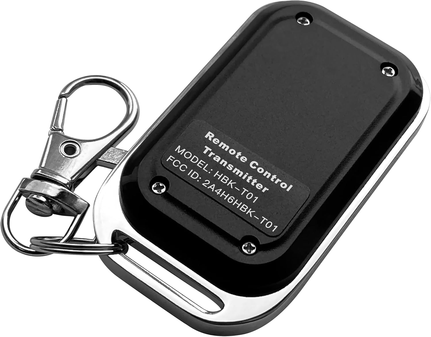 Wara view of the UHPPOTE remote control showing model number HBK-T01 and FCC ID