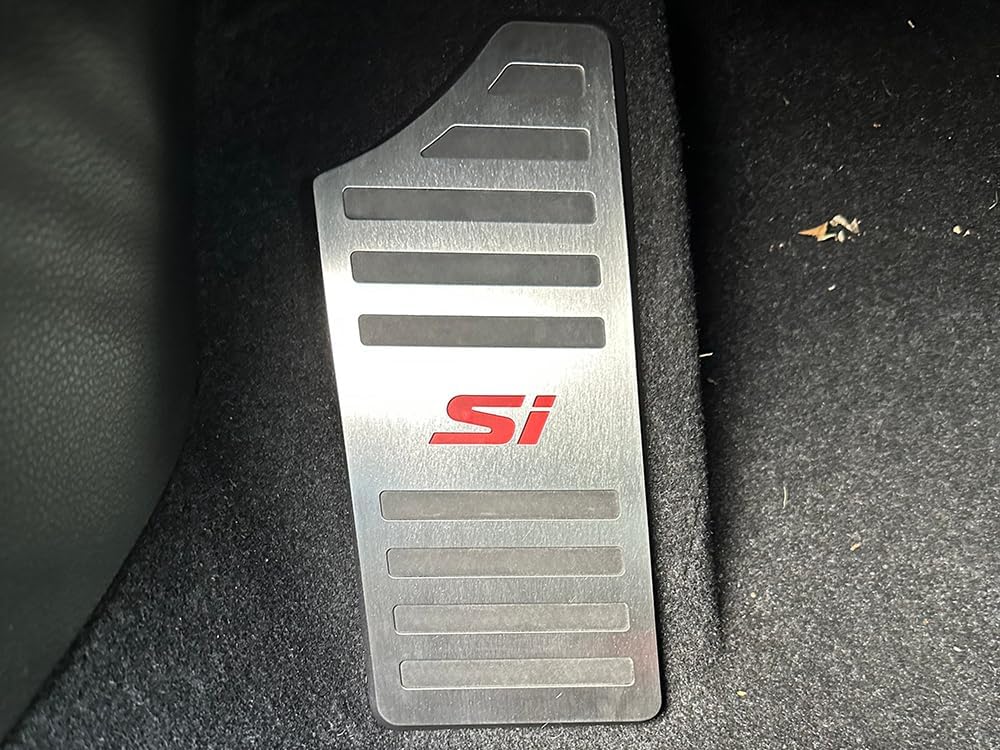 Steel Footrest Cover for Si XI 11 11th Gen | 1pc Foot Rest Dead Pedal Pad Upgrade Tuning Accessories 6MT 200 HP 1.5L