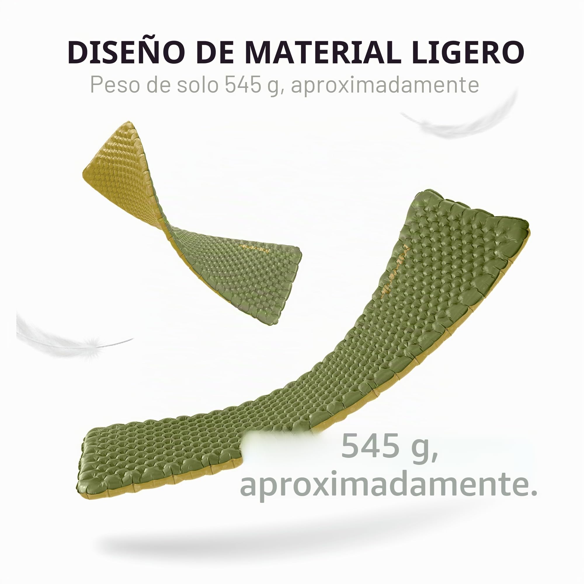 Naturehike Colchón de Aire 3,5 R-Value para Acampada, Colchón de Aire Duradero Autoinflable Ultraligero para 4 Estaciones con Bolsa Inflable