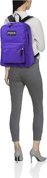 JanSport SuperBreak Backpack - Durable, Lightweight Premium Backpack - Signature Purple