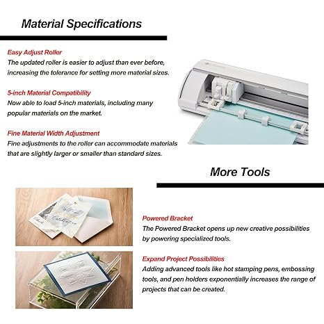 12in Vinyl Cutter Bundle with Roll Feeder, Smart Cutting Machine, Electric Tool and ES Mat Compatible, 50 dB
