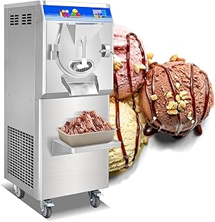 Kolice ETL Certificate Commercial Gelato Hard ice Cream Machine, Hard ice Cream Making Machine, Italian Ice Maker Strong Stainless Steel Door-12-15 Gal/Hour