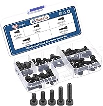 50pcs M5 Socket Head Cap Bolt Nut Assortment Kit [M5x8/10/12/16/20mm] Alloy Steel Full Thread Black Oxide 12.9 Internal Hex Screws for 3D Printer