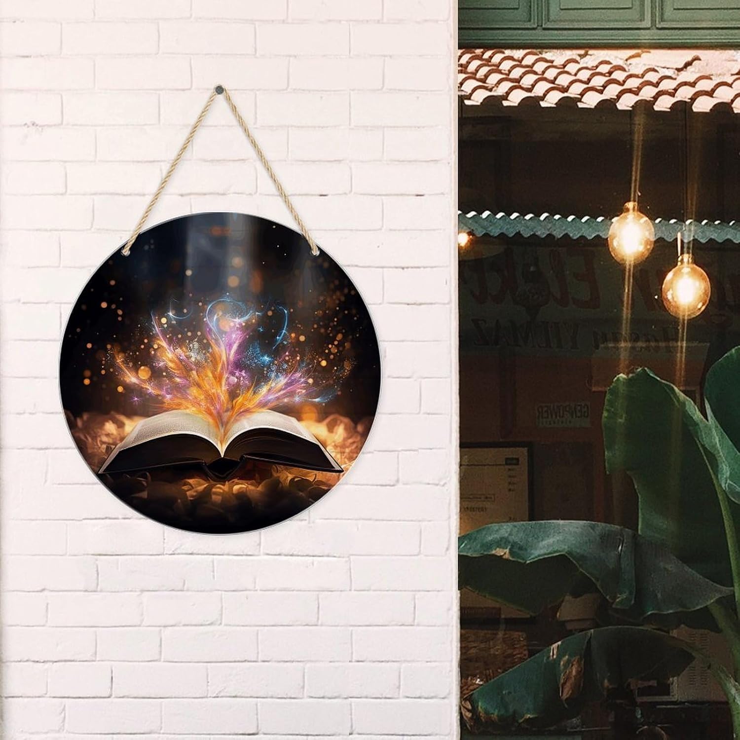Round Acrylic Ornaments with Hole, Lightweight, Wall Art Ideal, 8in image 4